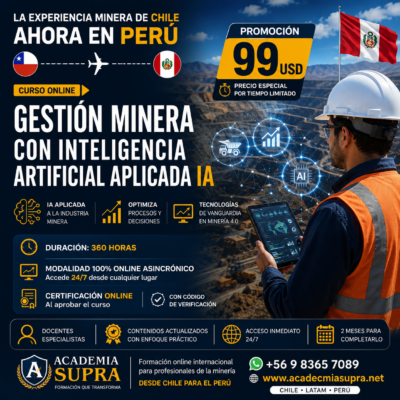 Curso de Gestión Minera con Inteligencia Artificial Aplicada | 360 Horas | Certificación Online